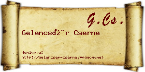 Gelencsér Cserne névjegykártya